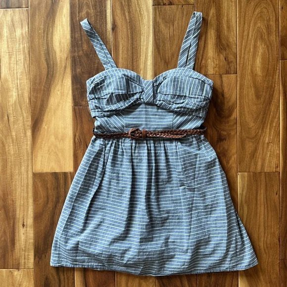 Y2K Vintage City Triangles Stripe Mini Dress size 9 (Juniors) - Picture 1 of 6